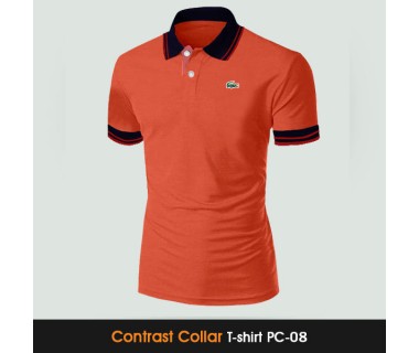 Contrast Collar T-shirt PC-08